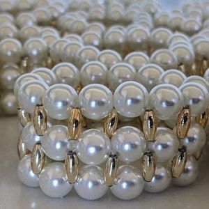 Pearl and Gold Napkin Rings set of 12